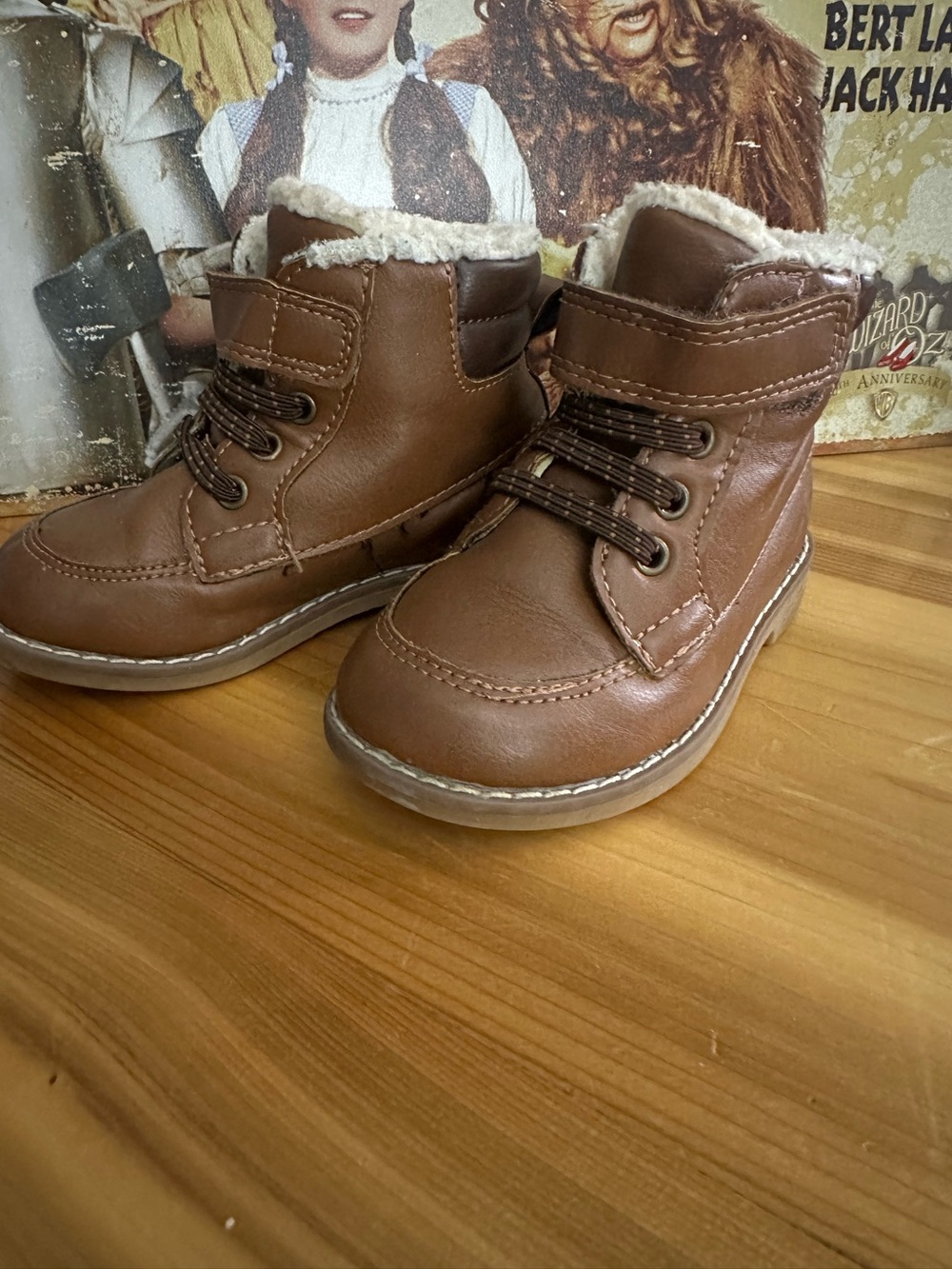 Old Navy Brown Faux-Fur Lined Kids Ankle Boots
